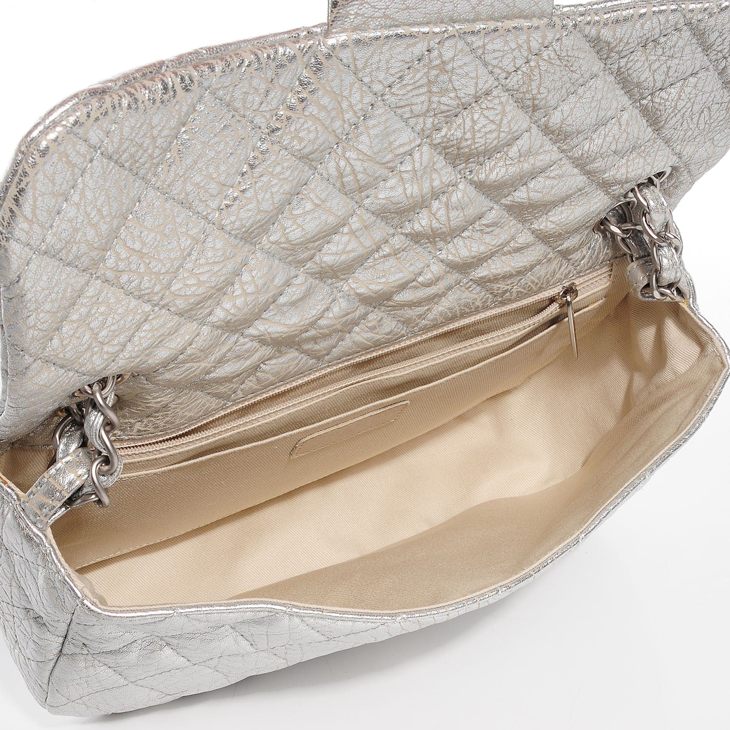 Chanel Calfskin Quilted On The Rocks Flap Silver 5 of 8