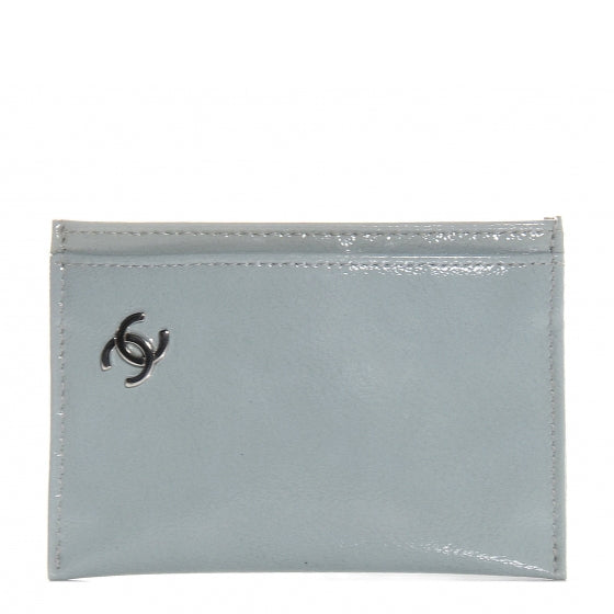 Patent Credit Card Holder Light Blue