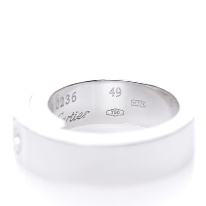 Cartier 18K White Gold Diamond Anniversary Band Ring 49 4.75 6 of 6
