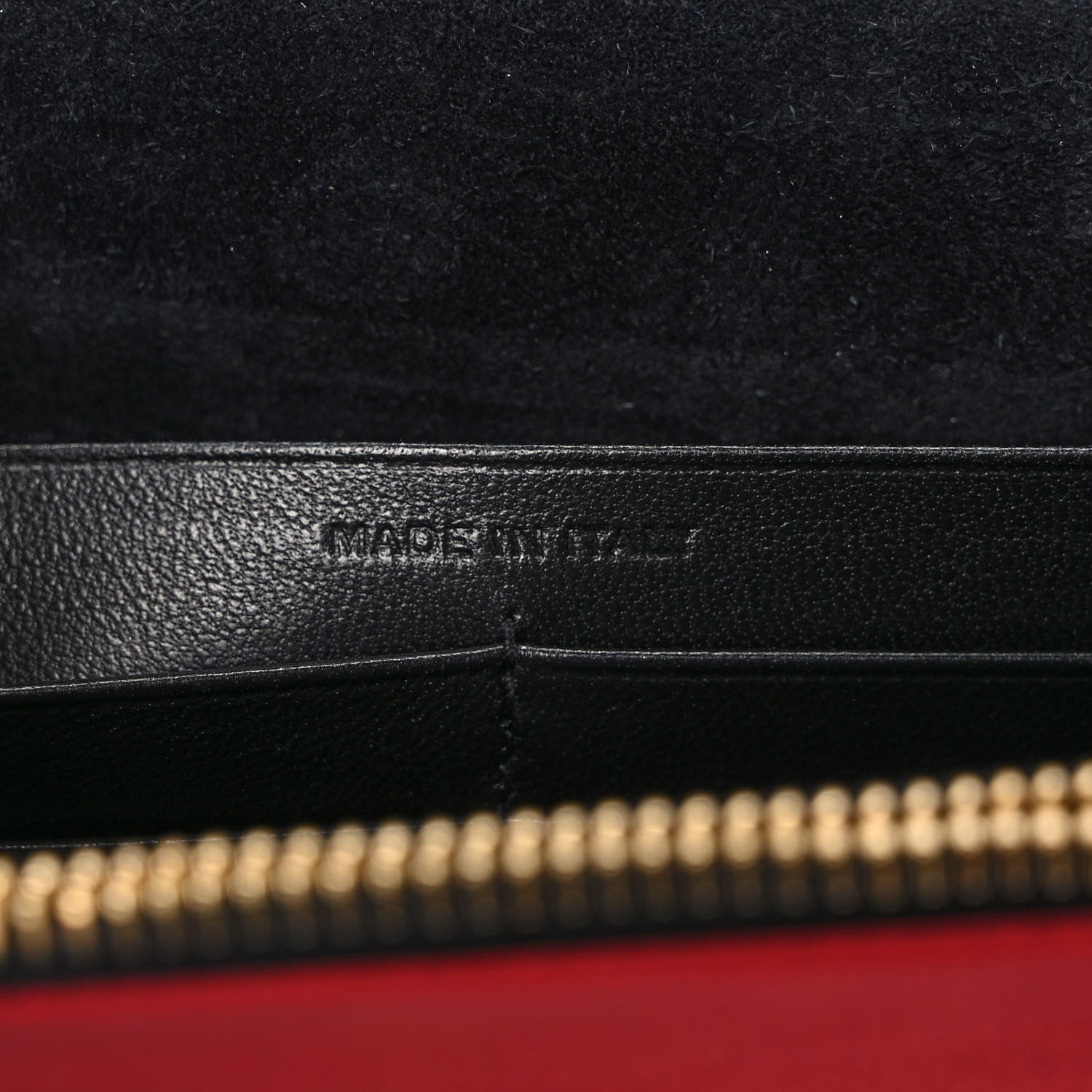 Saint Laurent Metallic Calfskin Classic Monogram Kate Tassel Chain Wallet Red 7 of 10