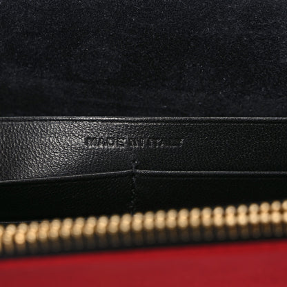 Saint Laurent Metallic Calfskin Classic Monogram Kate Tassel Chain Wallet Red 7 of 10
