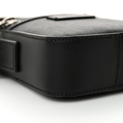 Gucci GG Supreme Monogram Appia Calfskin Web Small Camera Messenger Bag Black Grey 9 of 10