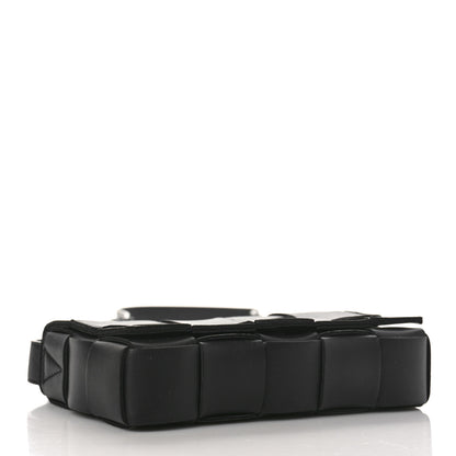 Bottega Veneta Lambskin Maxi Intreccio Small Cassette Crossbody Bag Black 4 of 8