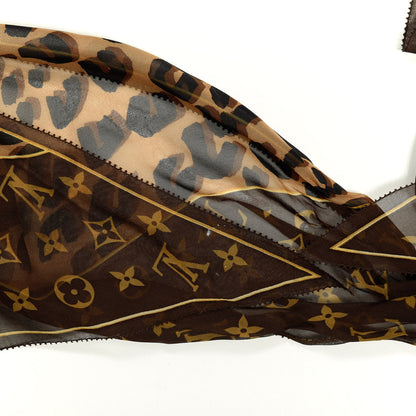 Louis Vuitton Silk Crepe Leopard Monogram Scarf 4 of 4