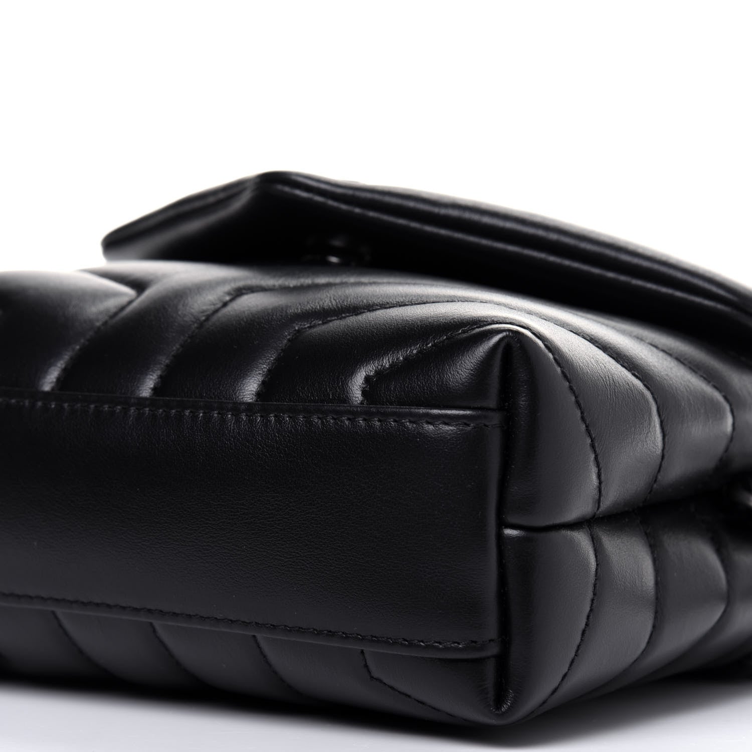 Saint Laurent Calfskin Y Quilted Monogram Toy Loulou Crossbody Bag Black 13 of 16