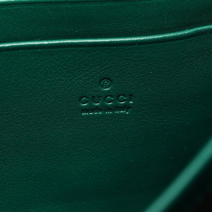Gucci Calfskin Matelasse GG Marmont Chain Wallet Emerald Green 6 of 10