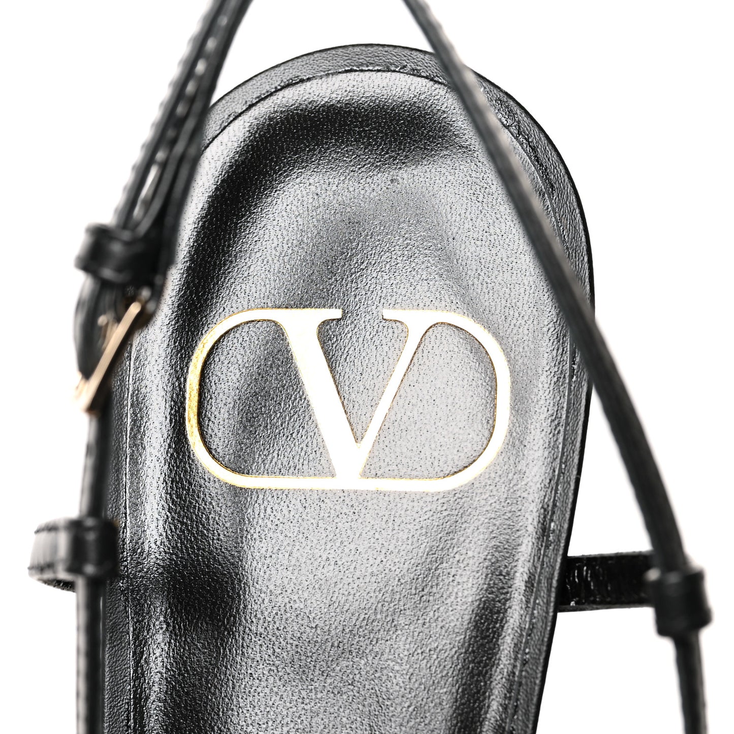 Calfskin Tonal Vlogo Slingback Pumps 38 Black