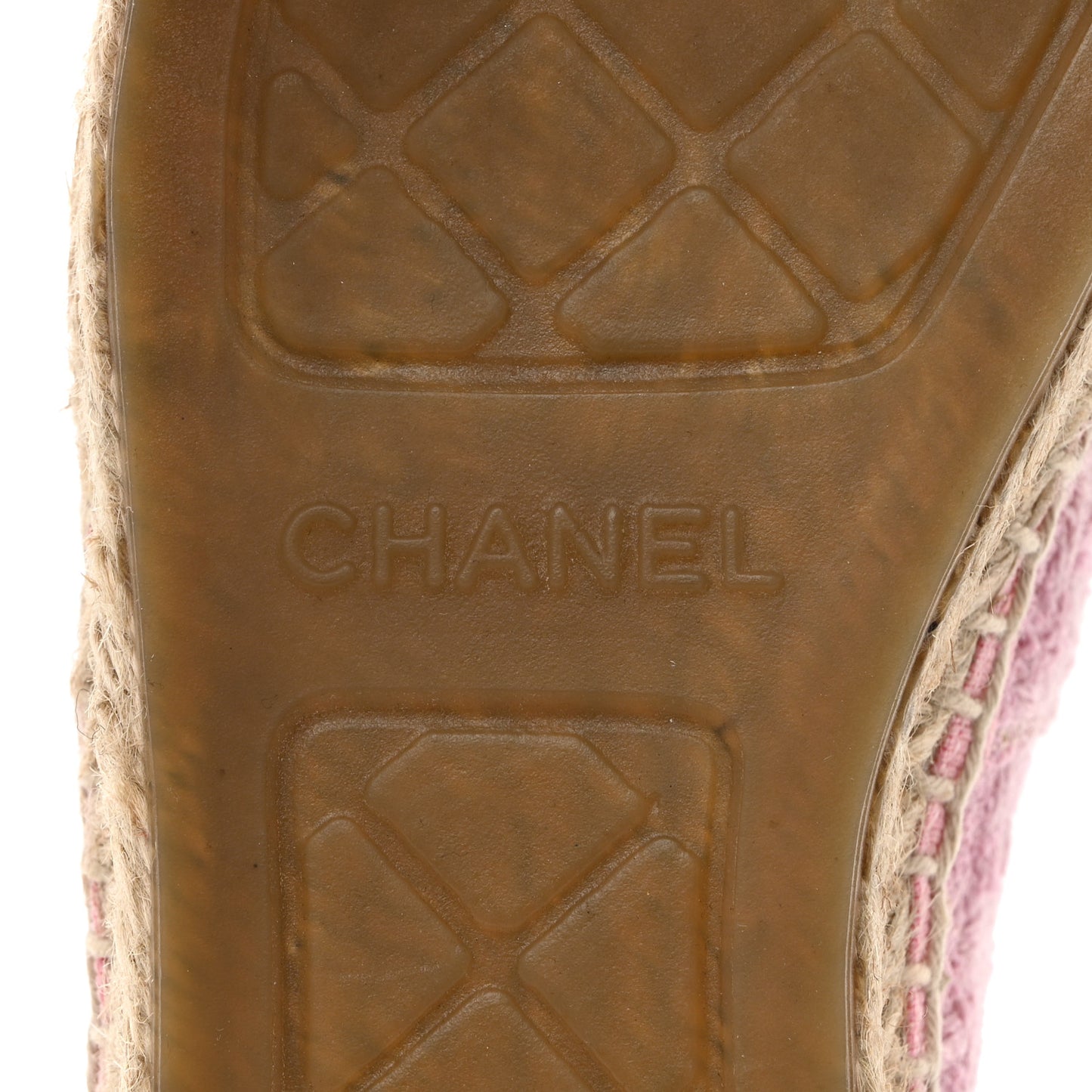 Tweed Patent CC Espadrilles 37 Pink Black