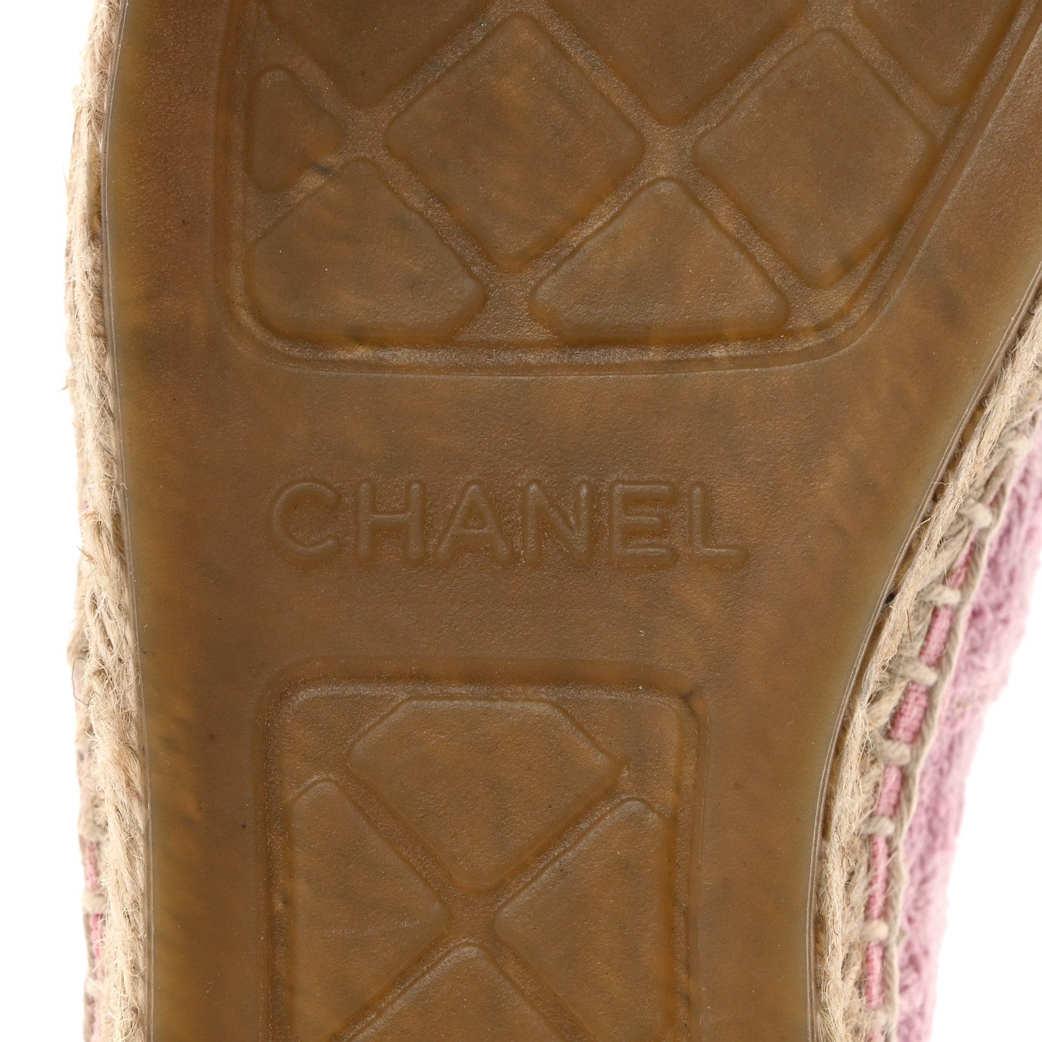 Chanel Tweed Patent CC Espadrilles 37 Pink Black 8 of 8