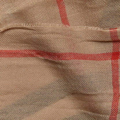 Burberry Cashmere Giant Check Lightweight Scarf Camel 9 of 9