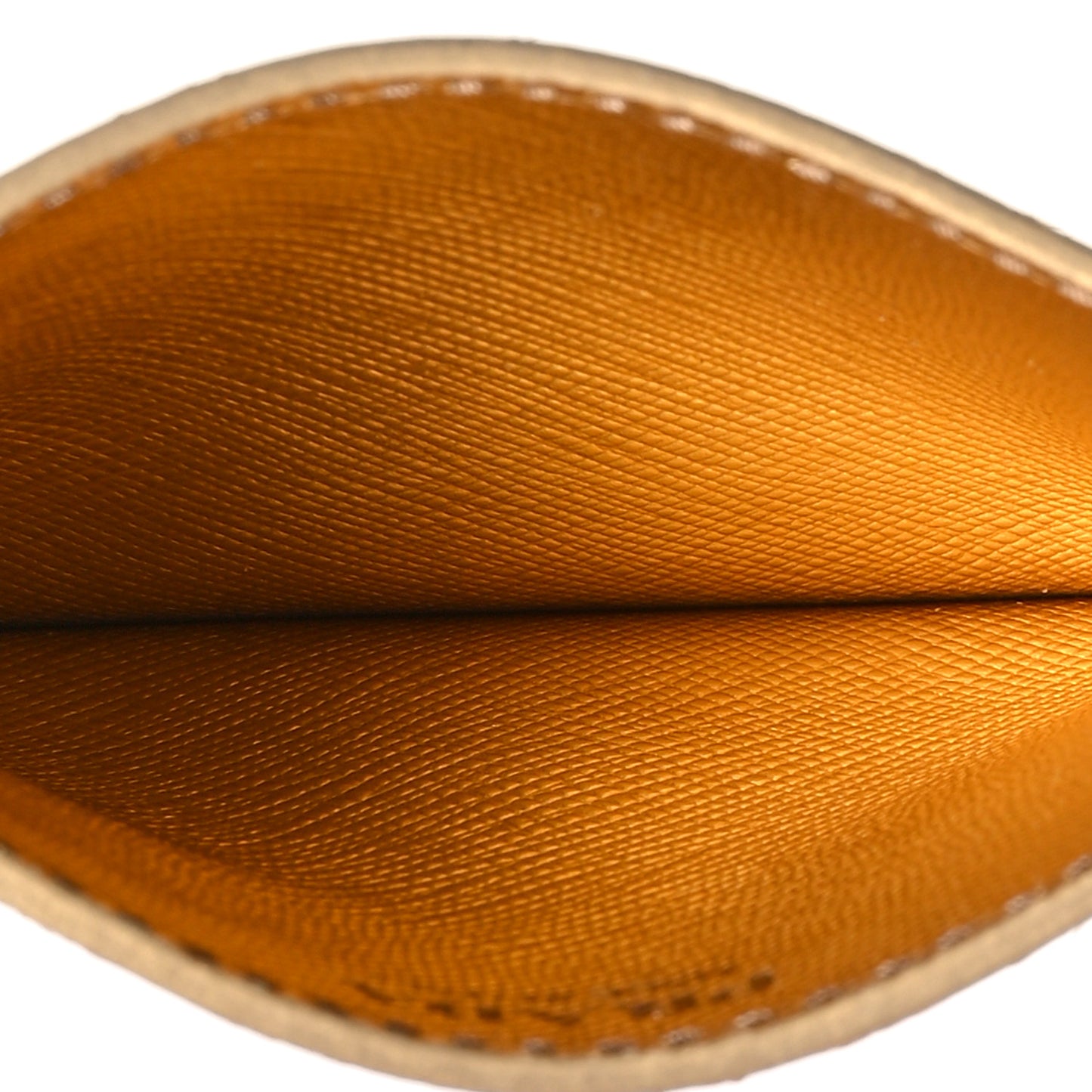 Metallic Saffiano Triangle Card Holder Platino