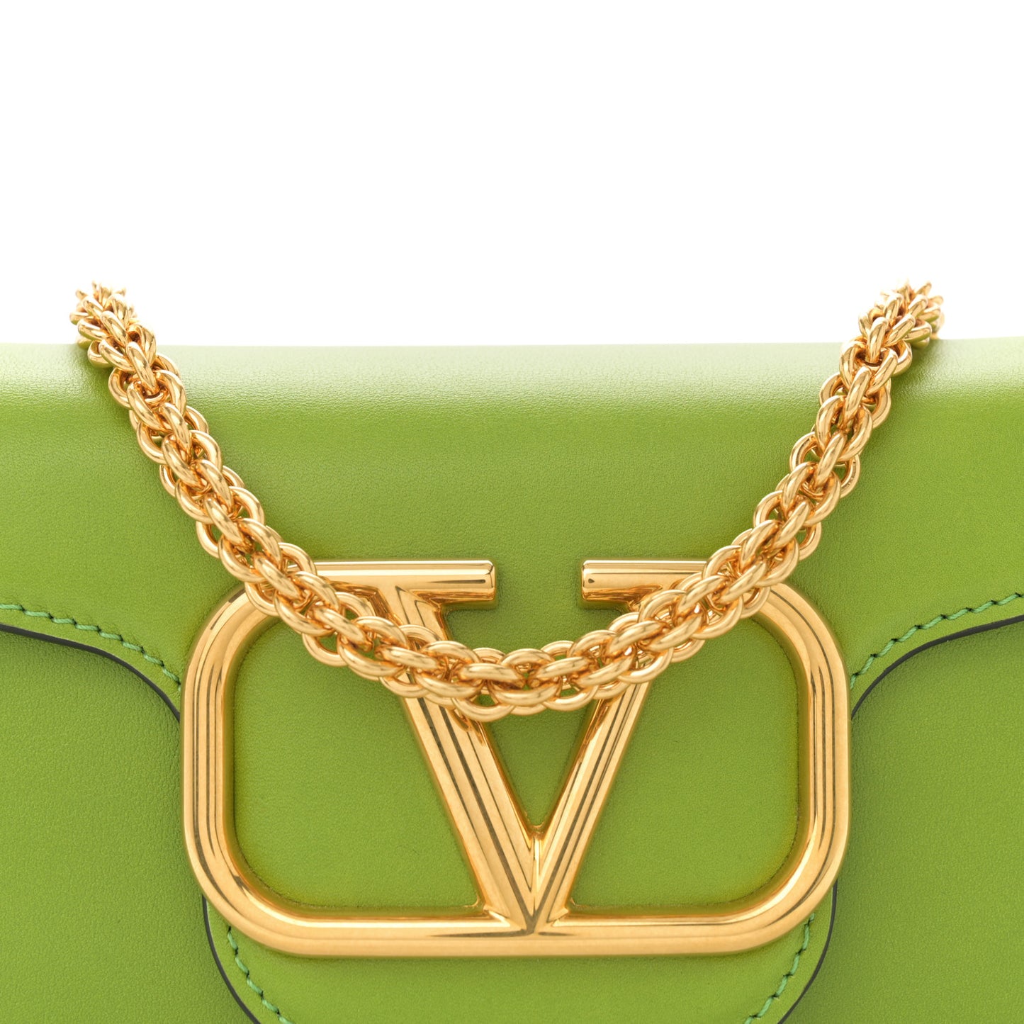 Calfskin Vlogo Small Loco Shoulder Bag Light Green