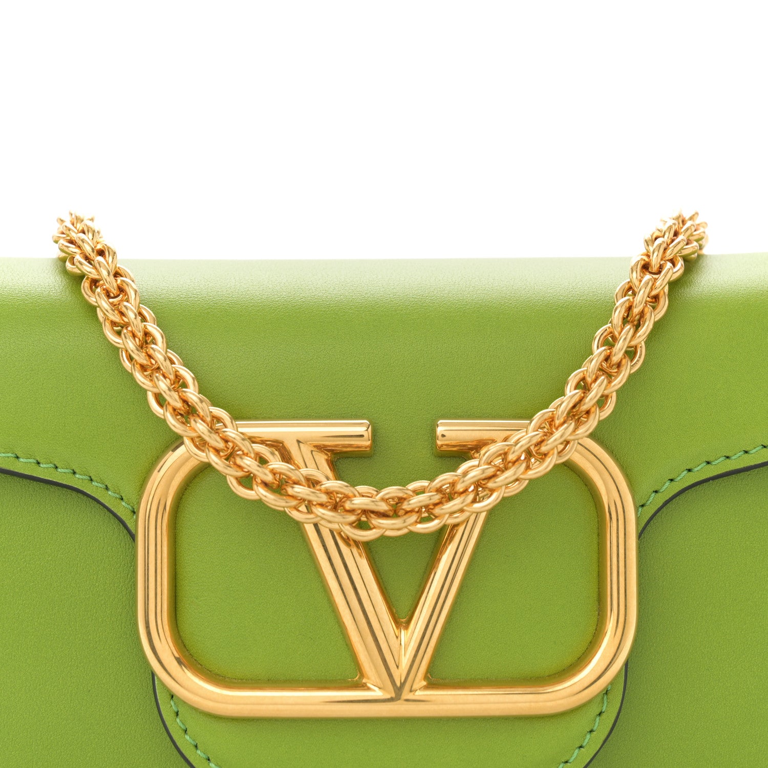Valentino Garavani Calfskin Vlogo Small Loco Shoulder Bag Light Green 8 of 10