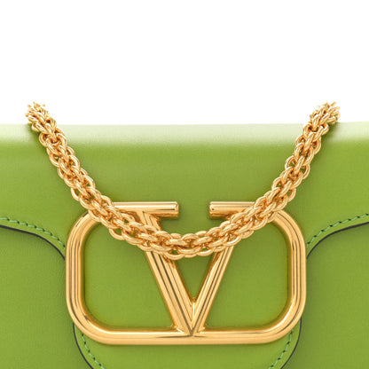 Valentino Garavani Calfskin Vlogo Small Loco Shoulder Bag Light Green 8 of 10