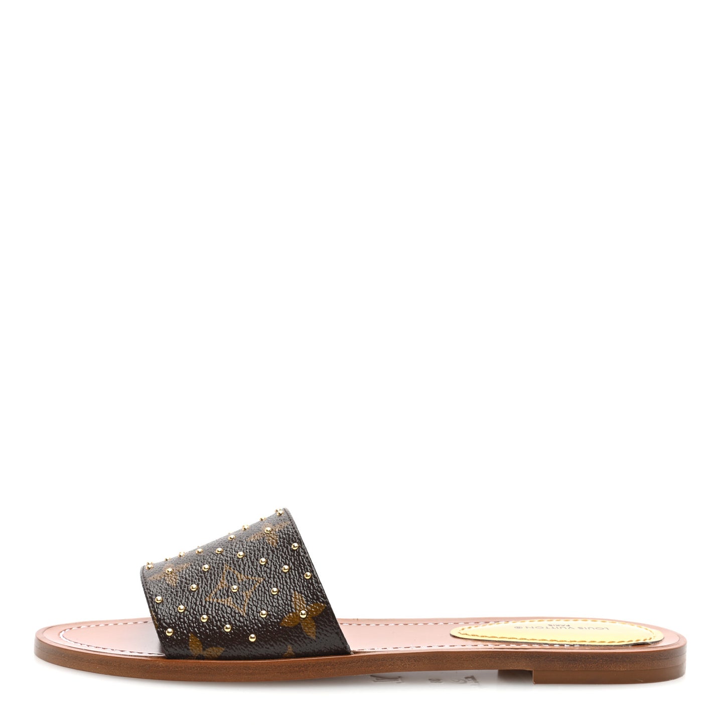 Monogram Studded Lock It Flat Mules 38