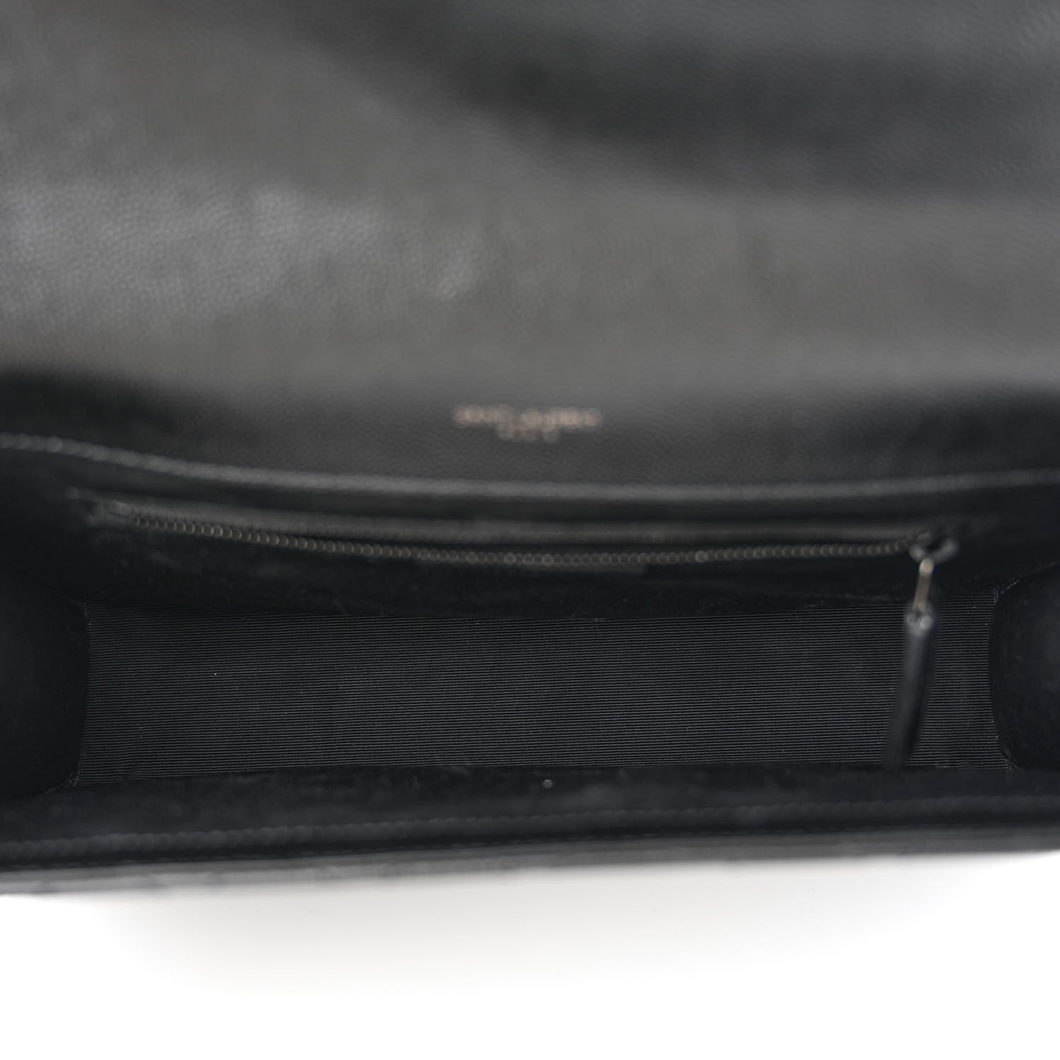 Saint Laurent Grain De Poudre Textured Mixed Matelasse Large Triquilt Monogram Monochrome Satchel Black 5 of 10
