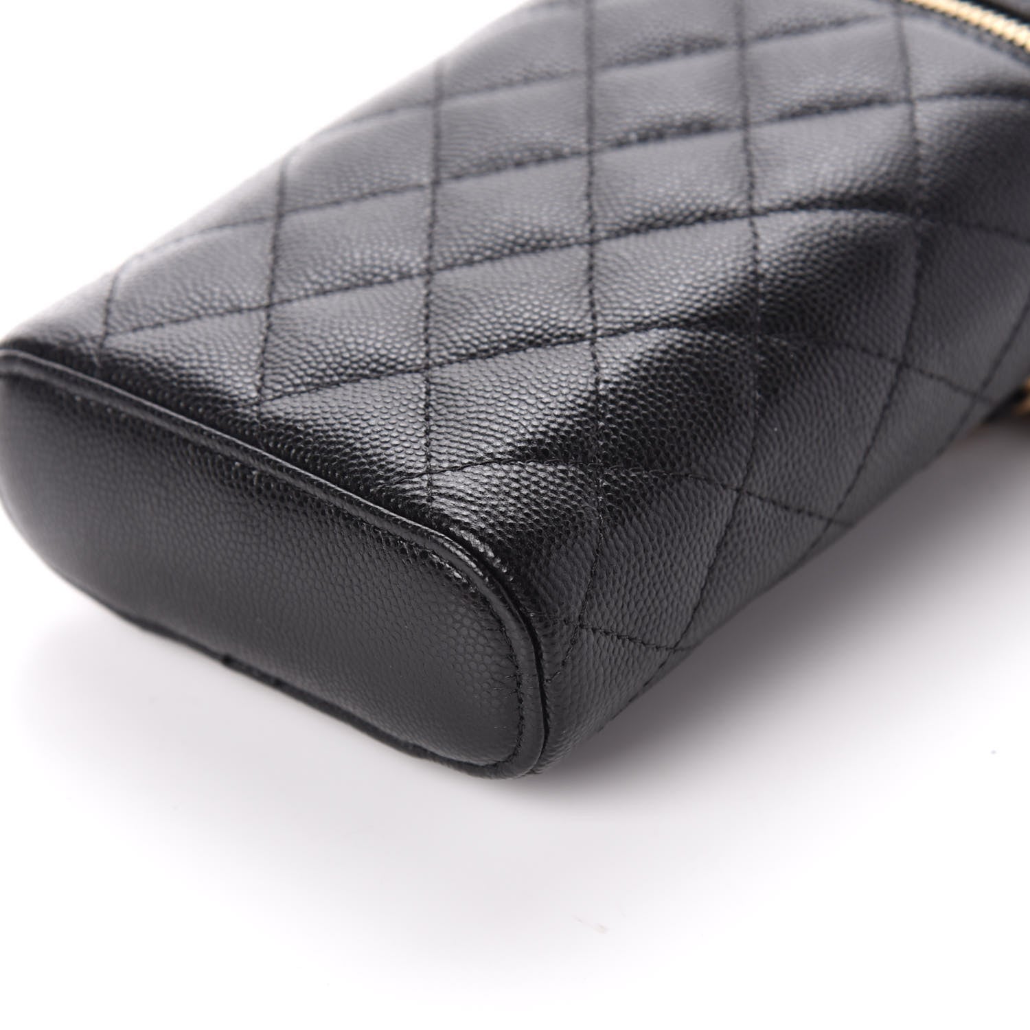 Chanel Caviar Quilted Phone Holder With Chain Black 9 of 10