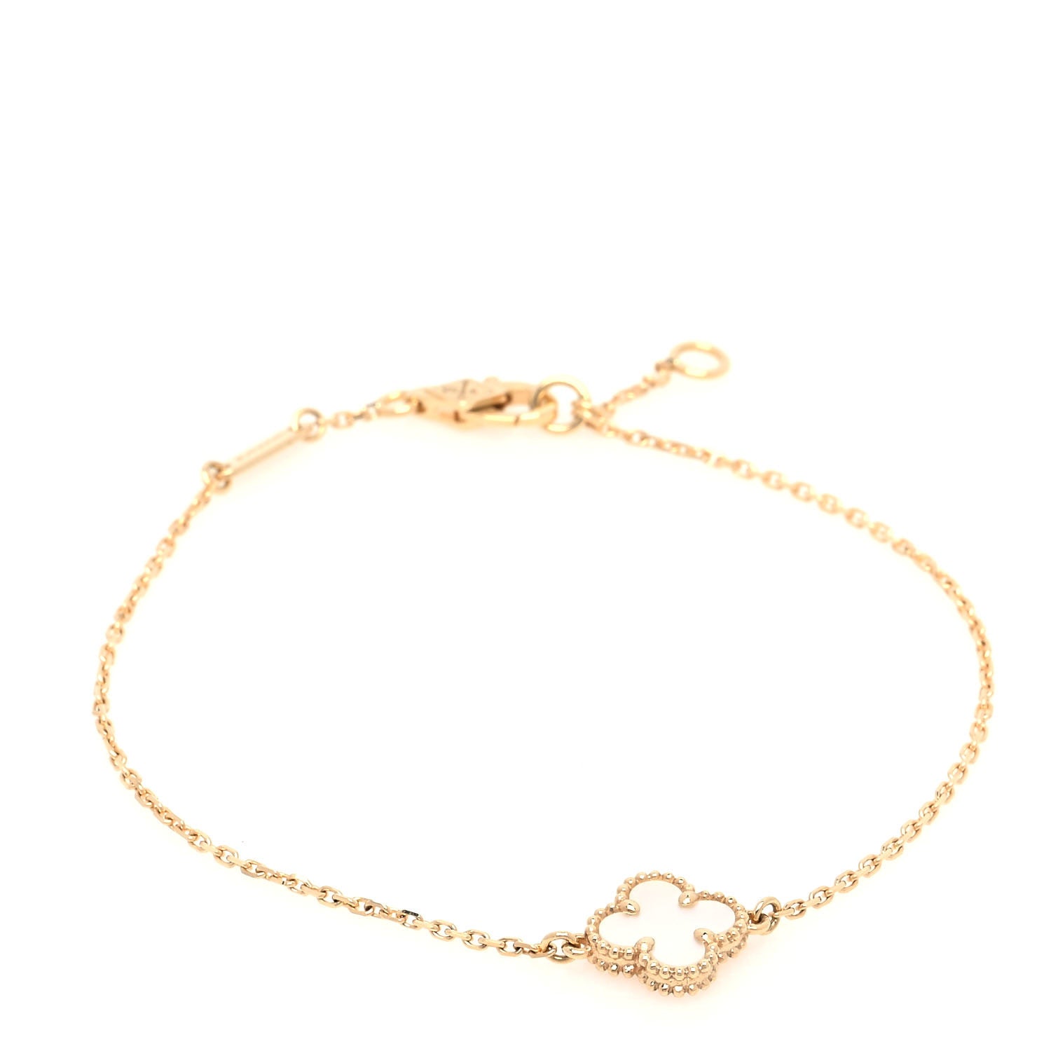 Van Cleef & Arpels 18K Yellow Gold Mother of Pearl Sweet Alhambra Bracelet 1 of 7