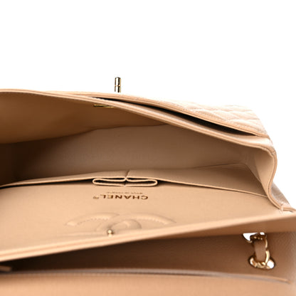 Chanel Caviar Quilted Medium Double Flap Beige 5 of 10