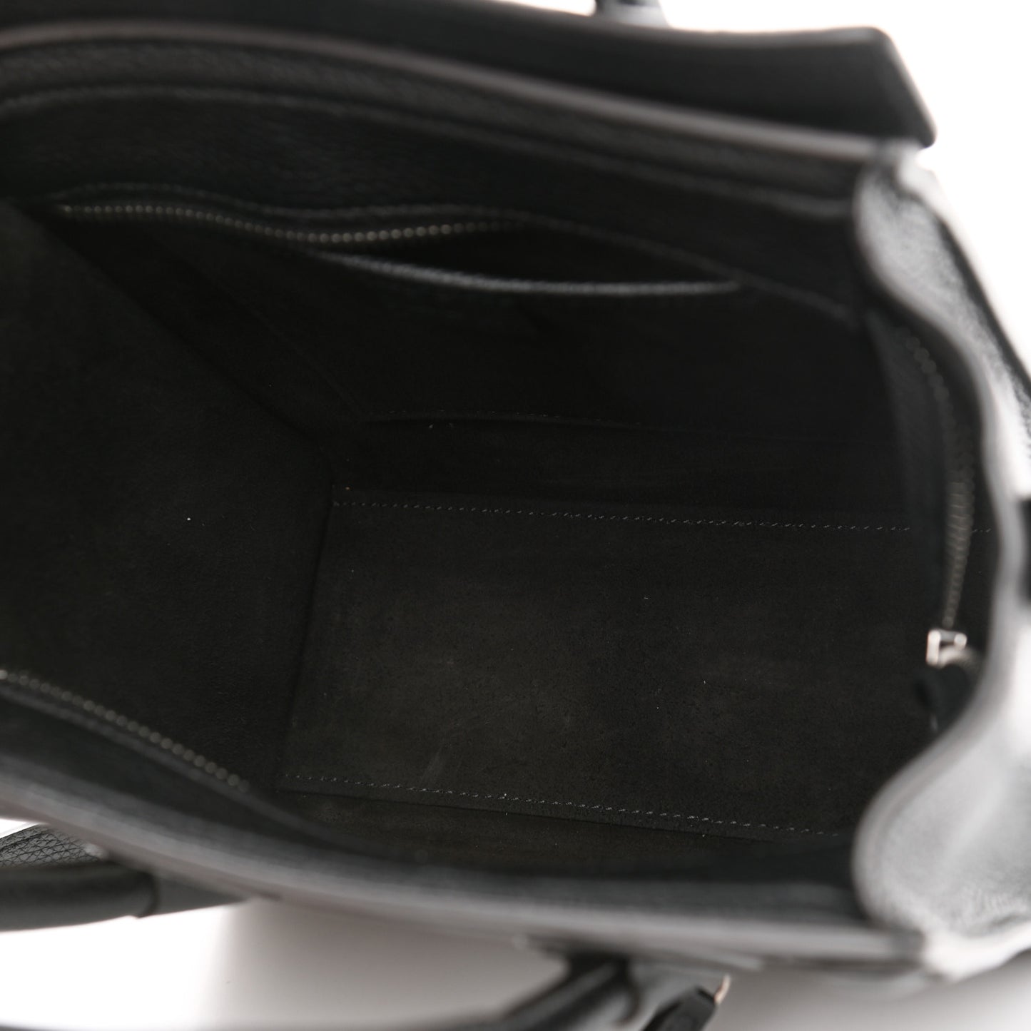 Drummed Calfskin Nano Luggage Black