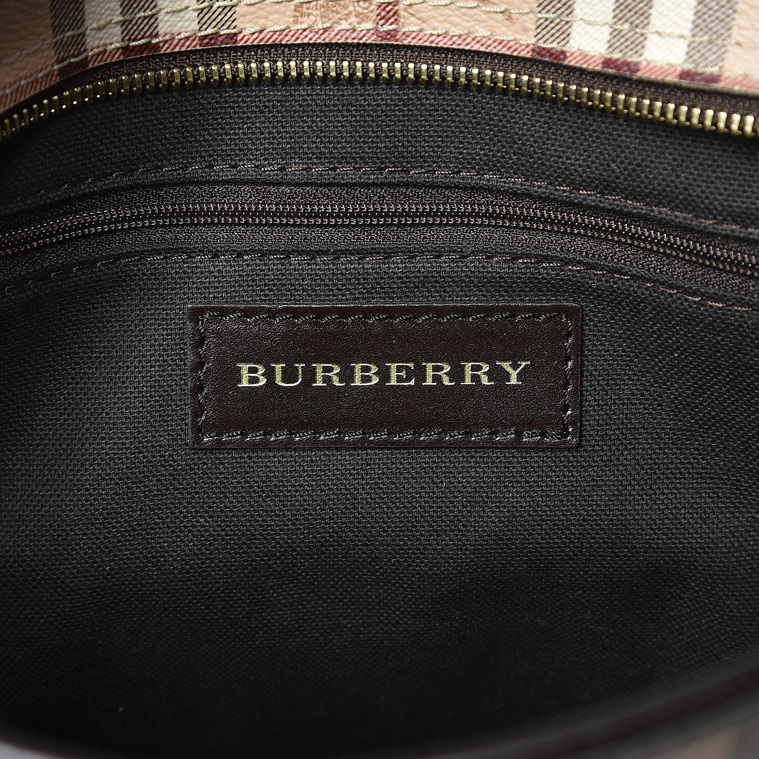 Burberry Haymarket Check Medium Regent Tote Chocolate 6 of 9