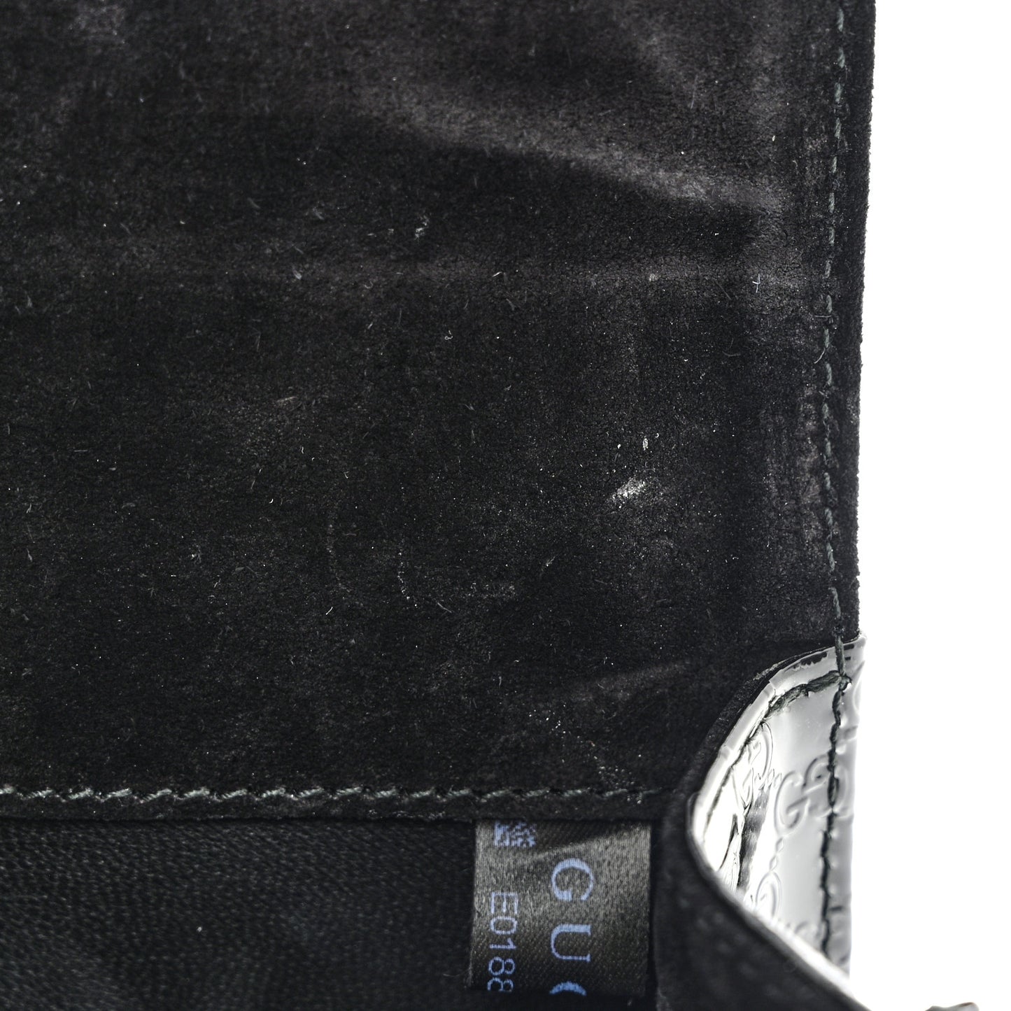 Patent Microguccissima Small Broadway Clutch Black