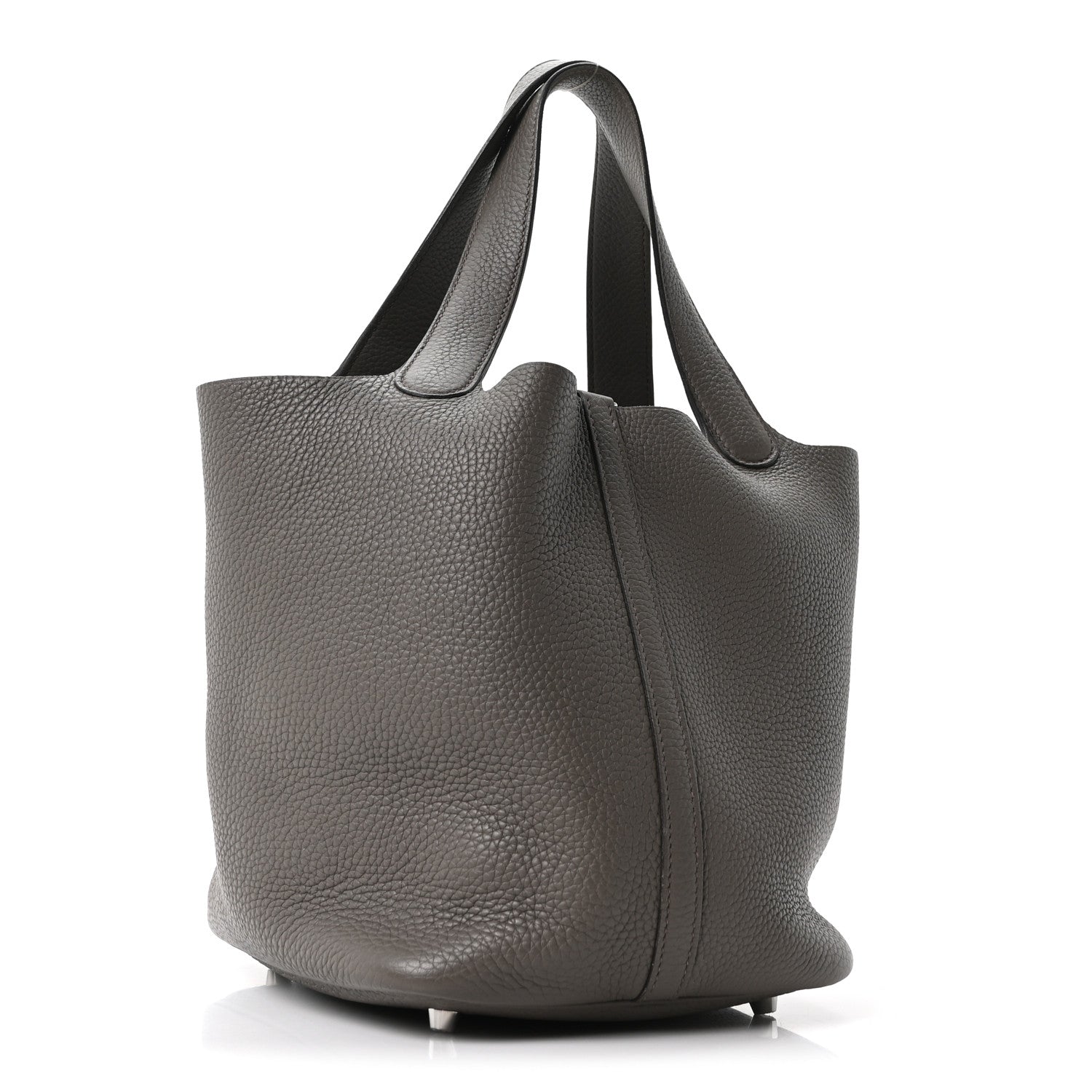 Hermes Taurillon Clemence Picotin Lock 22 MM Gris Asphalte 1859506