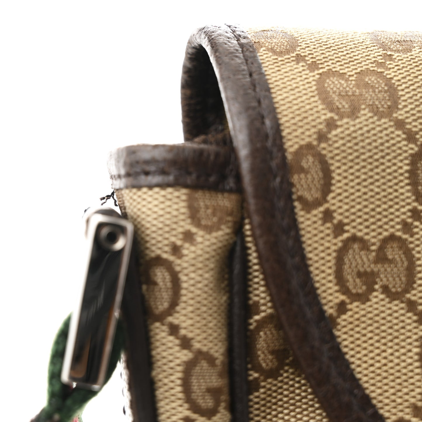 Monogram Web Medium Flap Messenger Beige Dark Brown