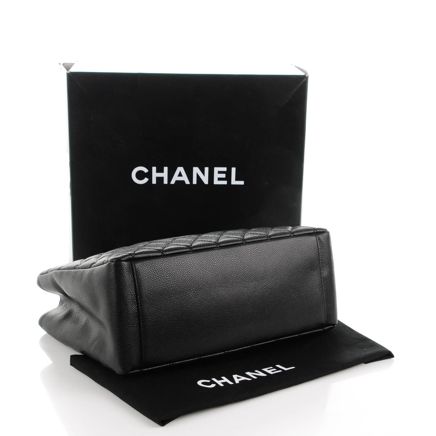 Caviar Quilted Grand Shopping Tote GST Black