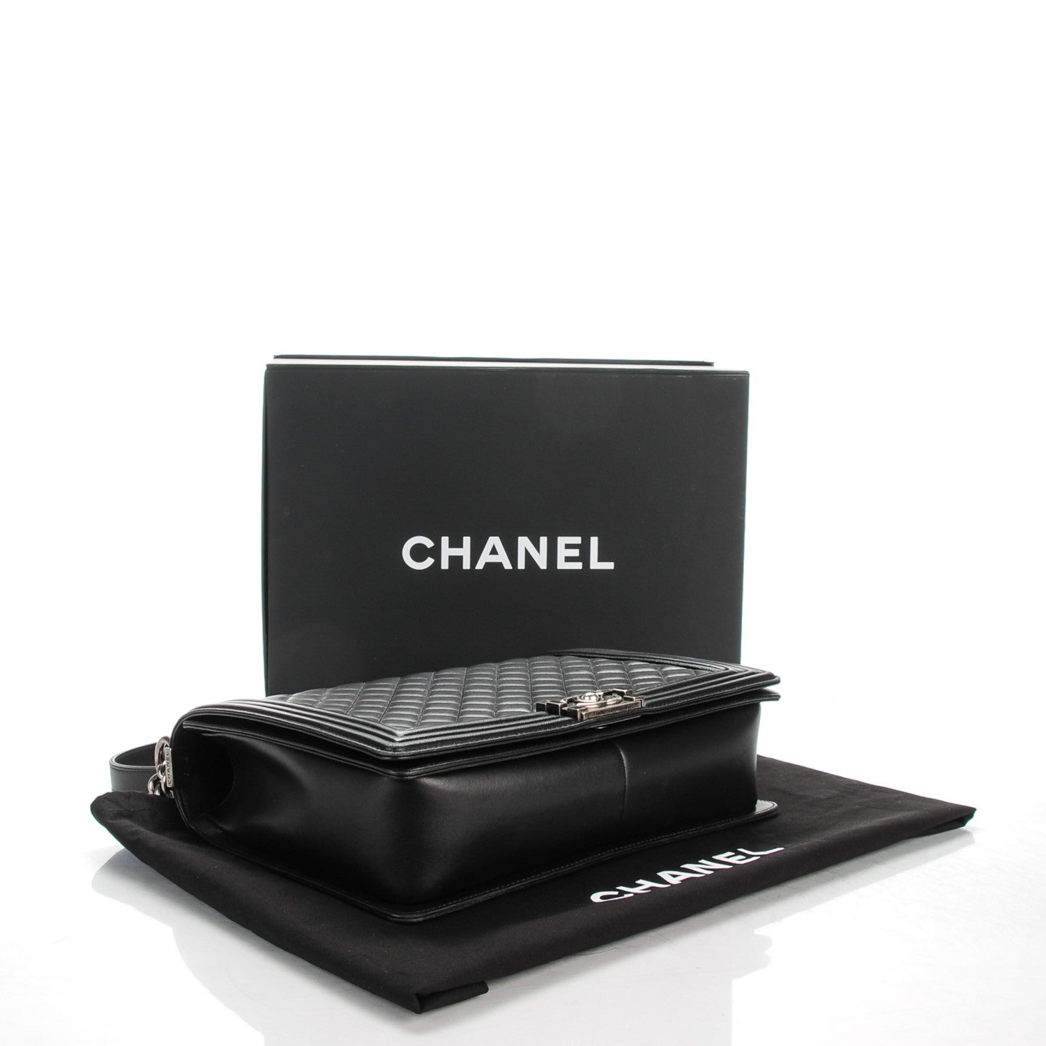 Chanel Lambskin Quilted Large Boy Flap Black 4 of 8
