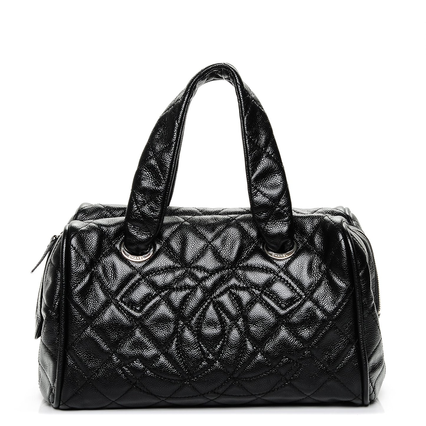 Caviar Quilted CC Timeless Bowler Black