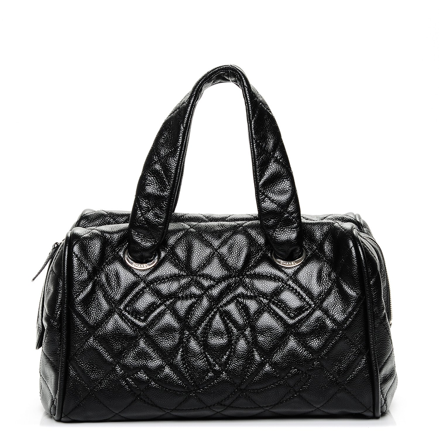 Chanel Caviar Quilted CC Timeless Bowler Black 1 of 7