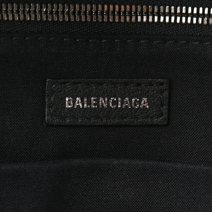 Balenciaga Smooth Calfskin Logo Small Everyday Backpack Black White 6 of 12