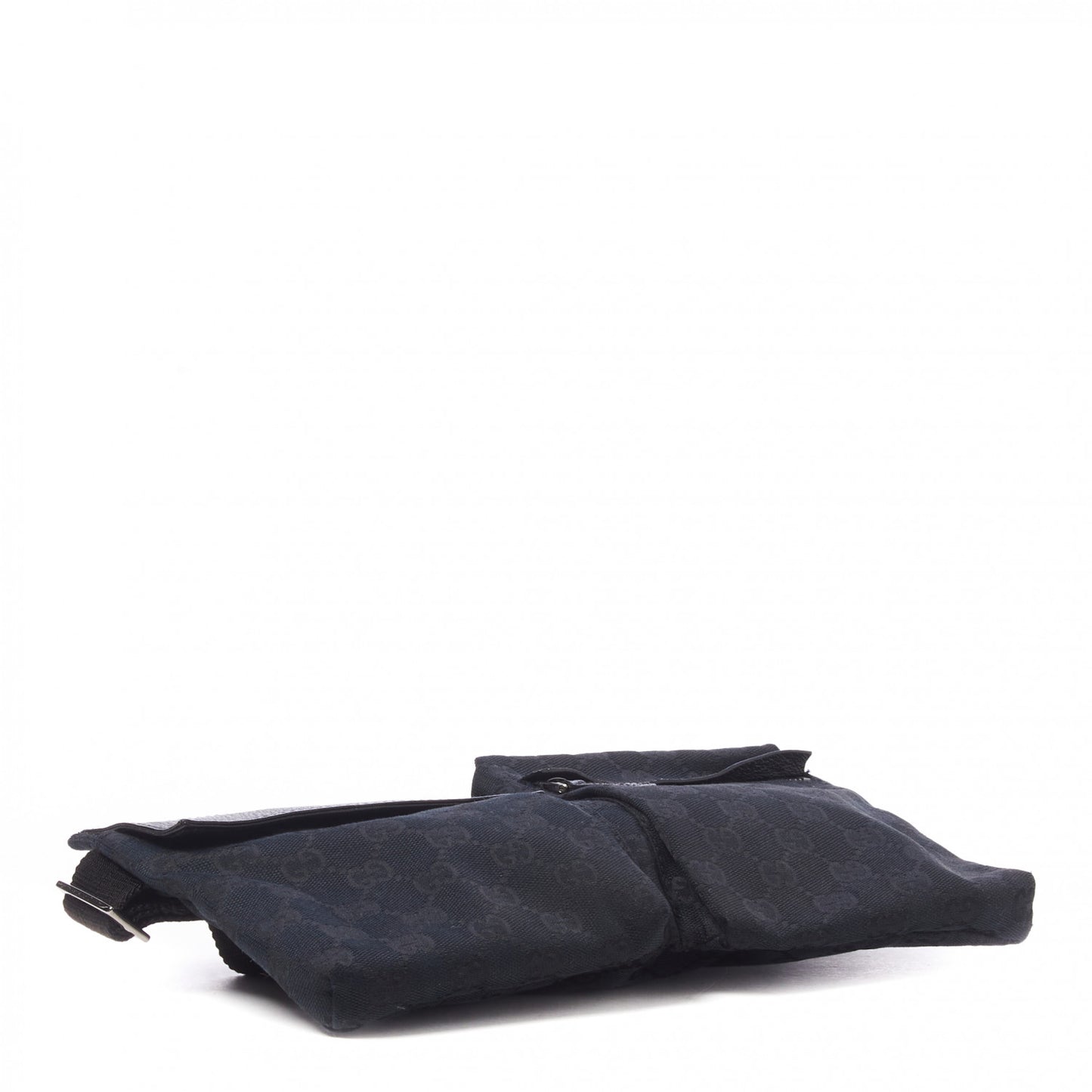 GG Monogram Double Pocket Belt Bag Black