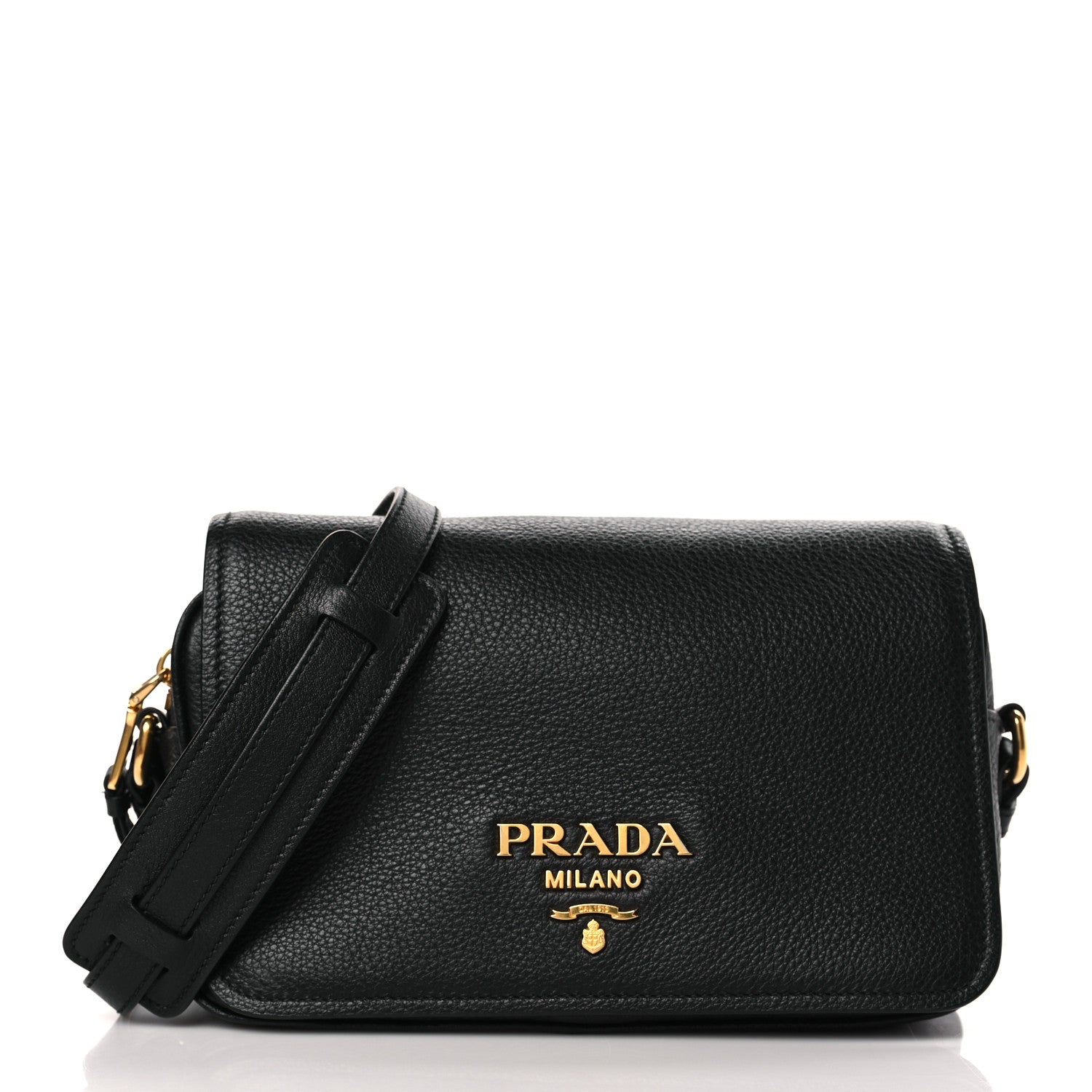 Prada Vitello Phenix Crossbody Bag Black 1 of 8