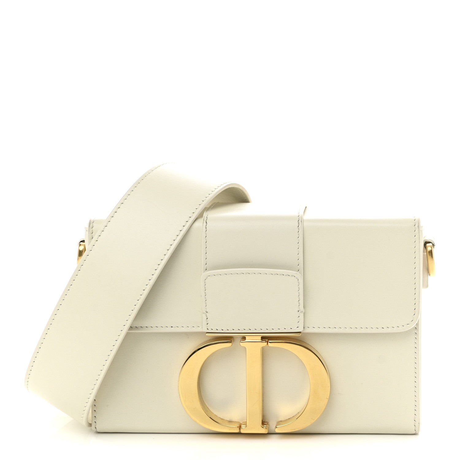 Christian Dior Smooth Calfskin 30 Montaigne Box Bag White 1 of 11