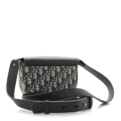 Christian Dior Grained Calfskin Oblique Saddle Messenger Black 3 of 12