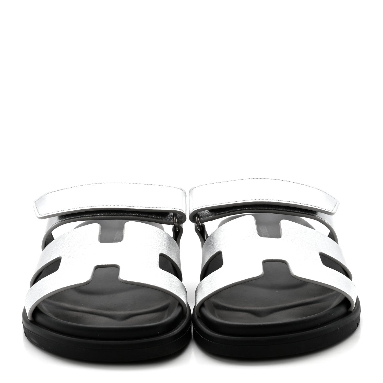 Hermes Metallic Goatskin Womens Chypre Sandals 36 Argent 3 of 9