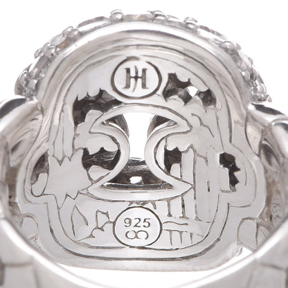 John Hardy Sterling Silver White Sapphire Kali Square Link Ring 49 5 5 of 5