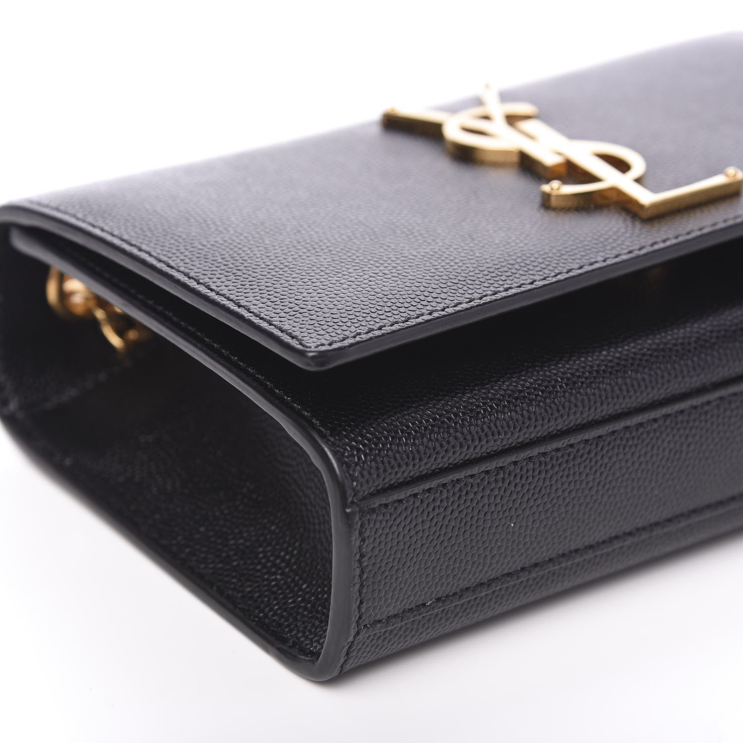 Saint Laurent Grain De Poudre Small Monogram Kate Satchel Black 6 of 8