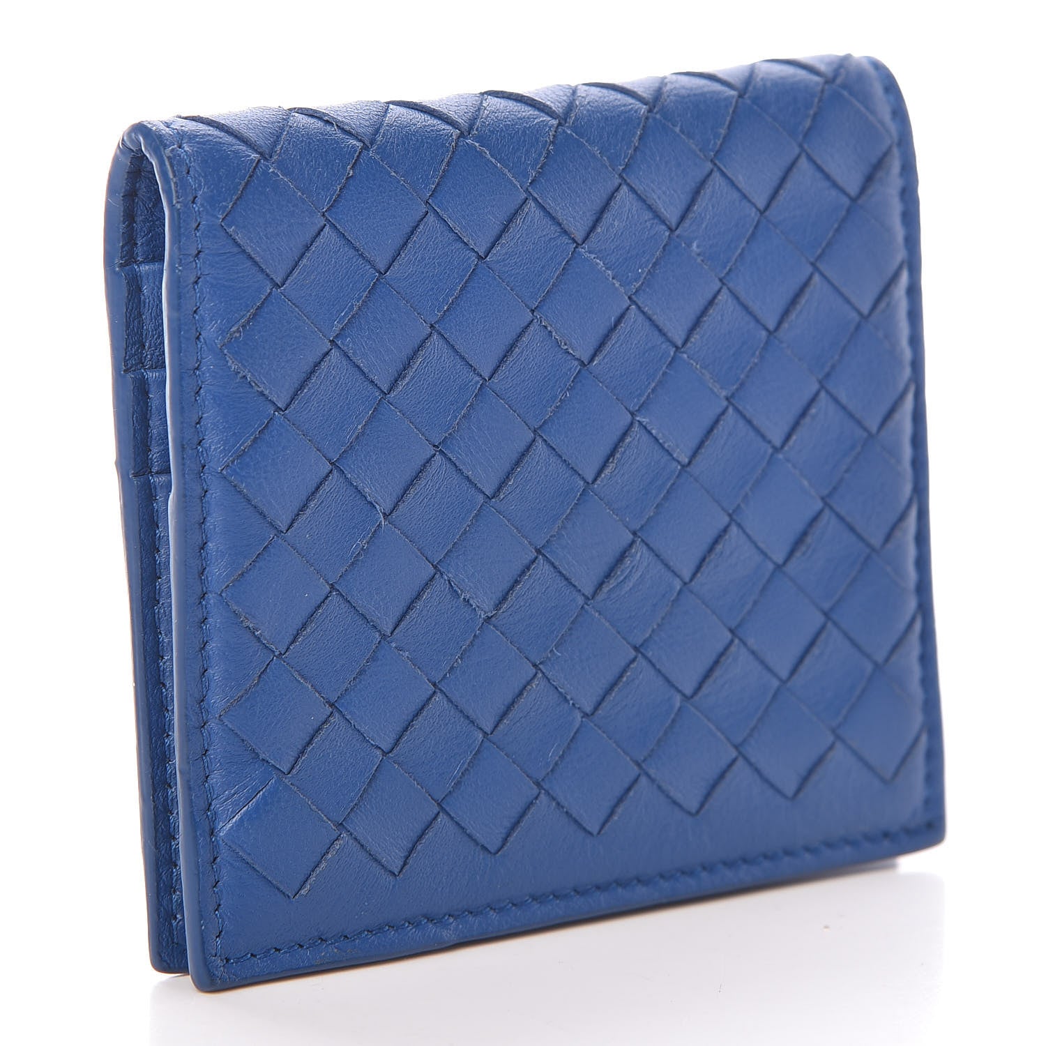 Bottega Veneta Nappa Intrecciato Card Holder Blue 3 of 8