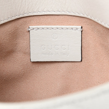 Gucci Calfskin Matelasse Super Mini GG Marmont Shoulder Bag White 6 of 13