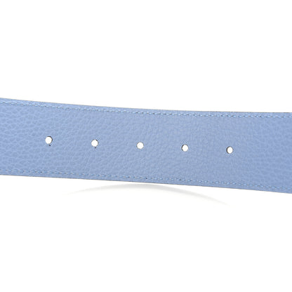 Gucci Dollar Calfskin 1973 Reversible Belt 80 32 Black Mineral Blue 4 of 5