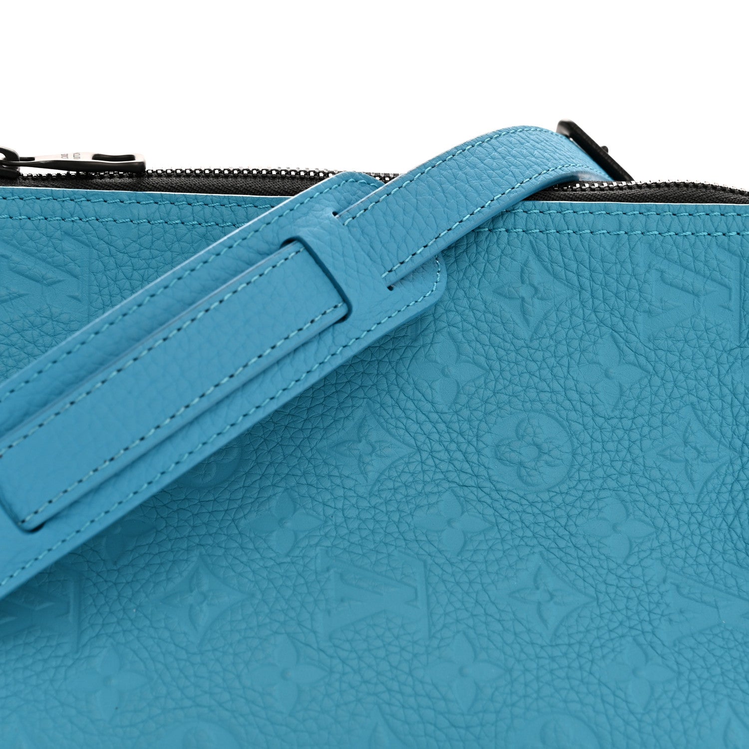 Louis Vuitton Taurillon Monogram Triangle Messenger Turquoise 8 of 12