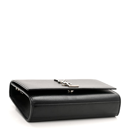 Saint Laurent Grain De Poudre Small Monogram Kate Satchel Black 4 of 13