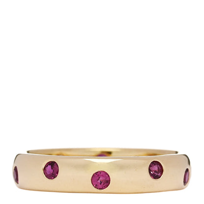 Tiffany 18K Yellow Gold Ruby Etoile Band Ring 56 7.5 3 of 4