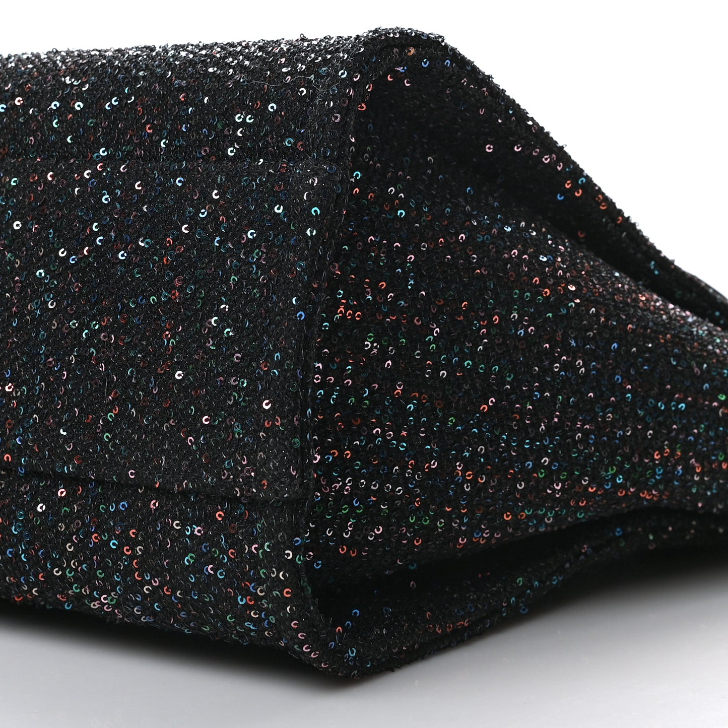 Calfskin Sequin Small Deauville Tote Black