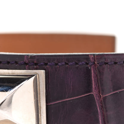 Hermes Matte Alligator Collier De Chien CDC Bracelet S Amethyst 10 of 11