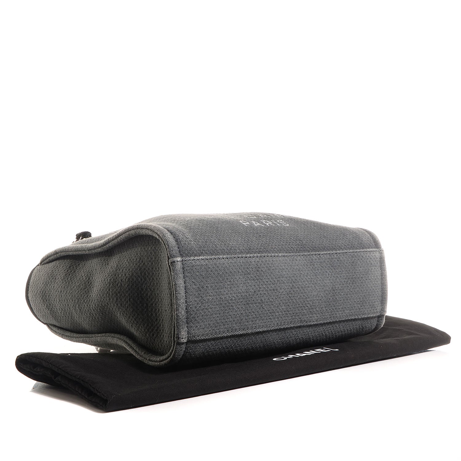 Chanel Canvas Deauville Small Tote Dark Grey 4 of 7