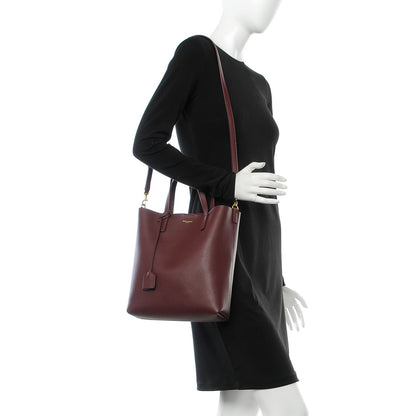 Saint Laurent Calfskin Toy Shopping Tote Dark Red 3 of 9